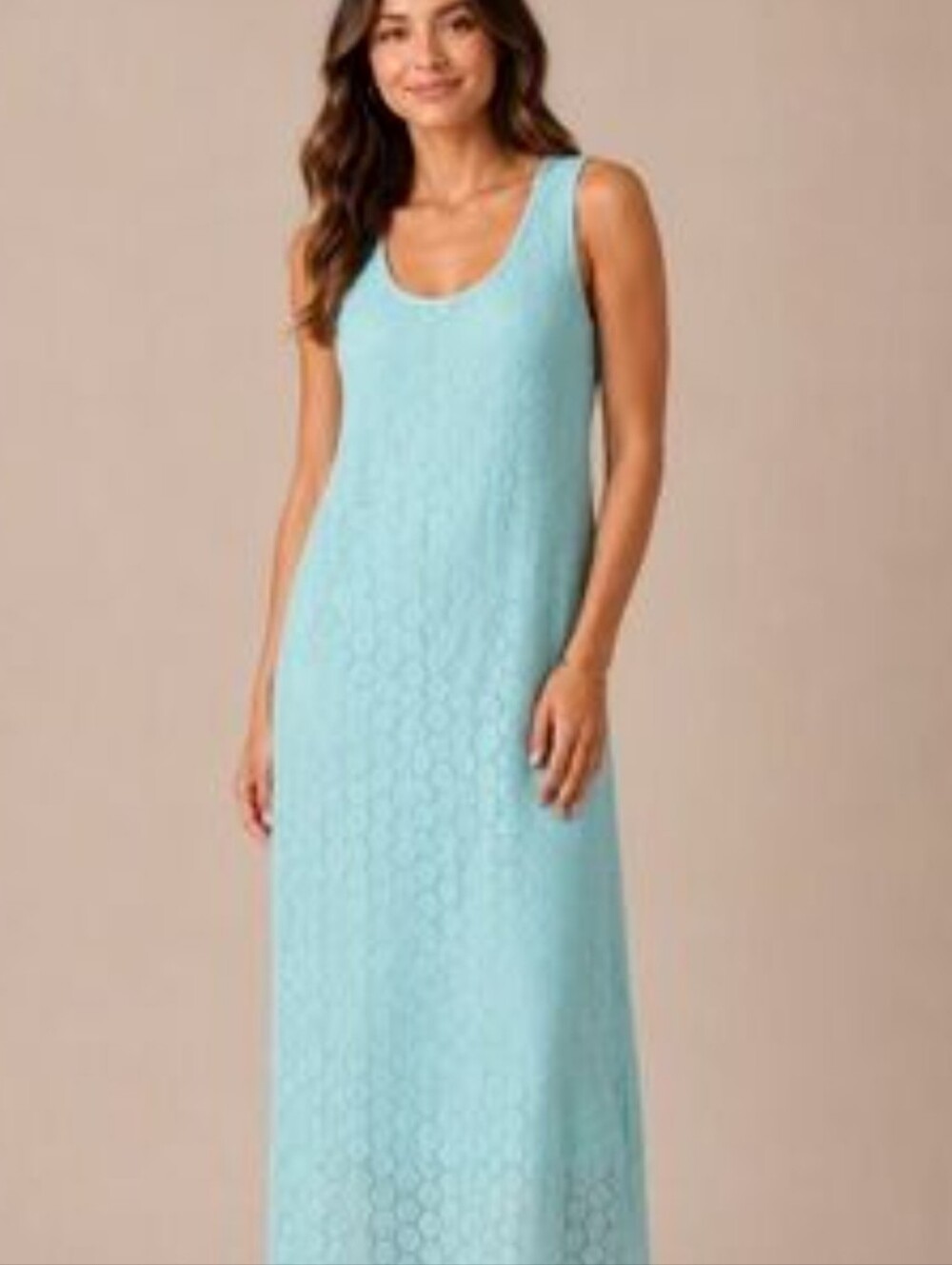 Melissa Paige Crochet Lace Maxi Dress With Fringe Size Large. New